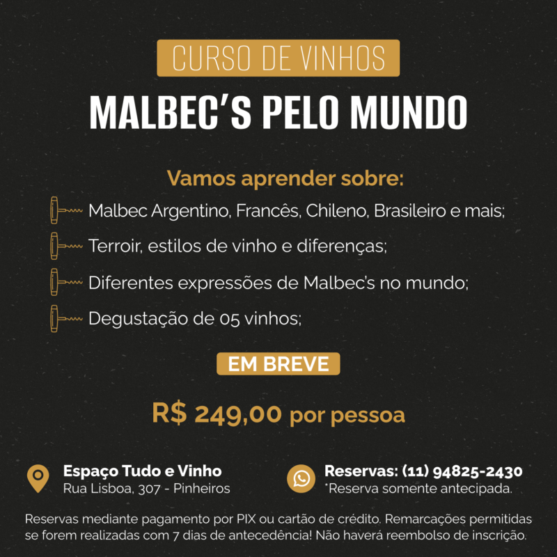 curso "malbec's pelo mundo" (em breve)