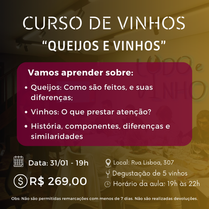 curso "queijos e vinhos" (31/01)