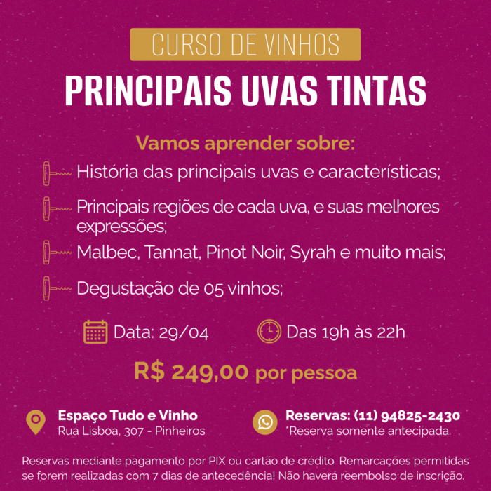 curso "principais uvas tintas" (29/04)