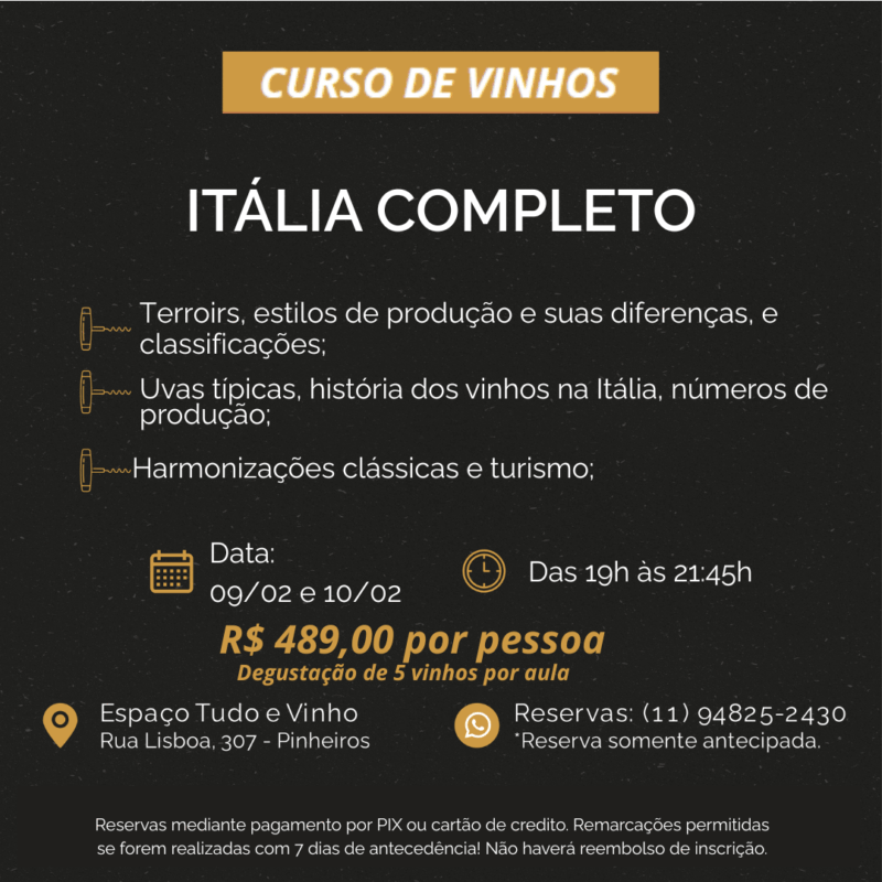 curso "italia completo" (09/02 e 10/02)