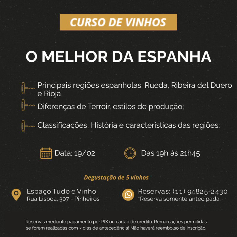 curso "o melhor da espanha" (19/02)