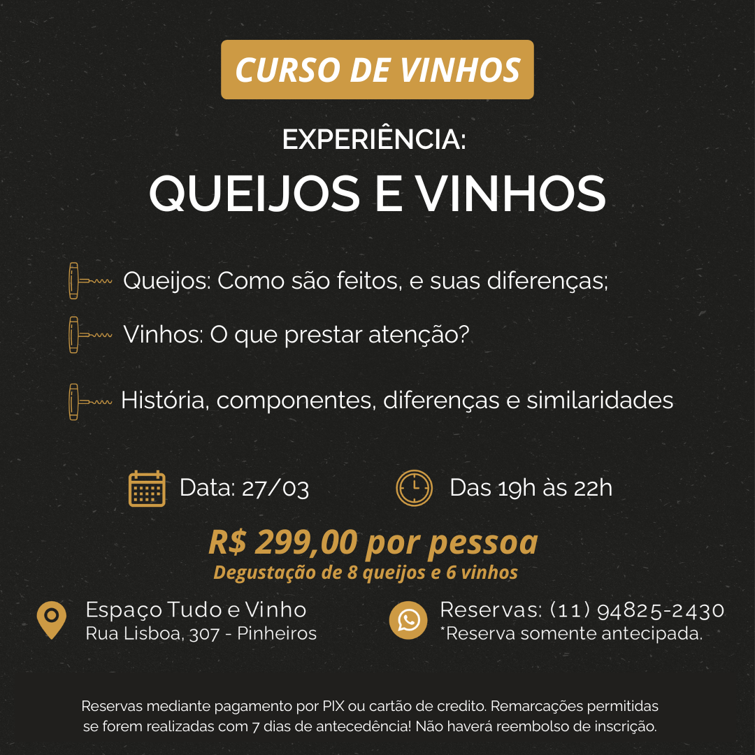 curso "queijos e vinhos" (27/03)